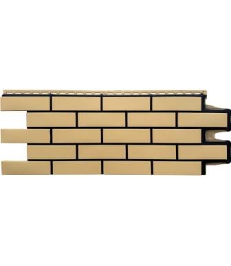 Фасадные панели (Цокольный Сайдинг) Grand Line Кирпич Клинкерный DESIGN Песочный, ШОВ RAL 9005